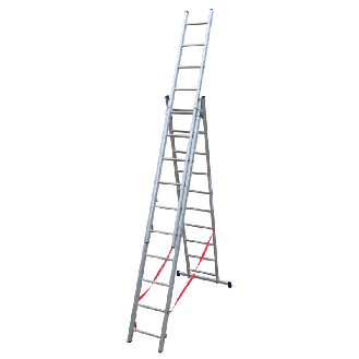 Échelle Universelle 3 plans adaptable aux escaliers 3 x 10 marches-Lire la description