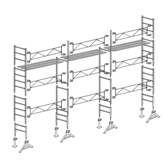 Échafaudage en acier galvanisé 70 m²-Lire la description