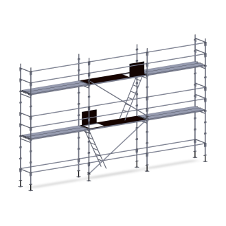 Échafaudage façadier 60 m² lisses planchers-Lire la description
