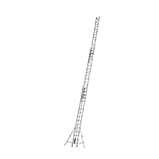 Échelle extensible 3 plans avec corde 3 x 16 marches-Lire la description