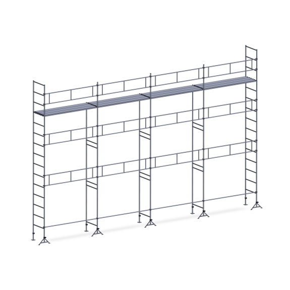 Échafaudage ES49 maçon 104 m² Garde-corps 1 niveau plancher Échafaudage ES49 maçon 104 m² Garde-corps 1 niveau plancher-Lire la description