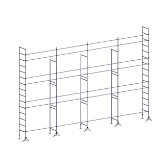 Échafaudage ES49 maçon 104 m² Lisses structure-Lire la description