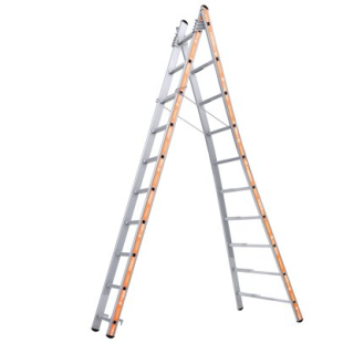 Échelle transformable PRONOR 2 plans 2 x 12 marches-Lire la description