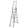 Échelle universelle 3 plans adaptable aux escaliers 3 x 7 marches