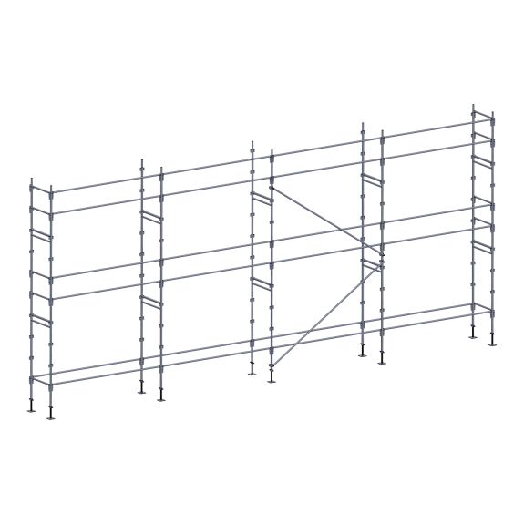 Échafaudage façadier 78 m² lisses Échafaudage façadier 78 m² lisses-Lire la description