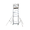 Échafaudage roulant aluminium 6m90