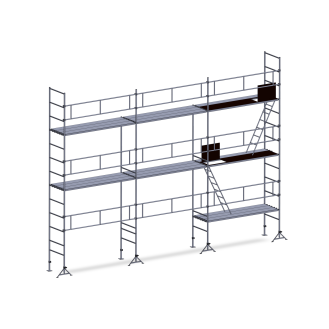 Échafaudage ES49 maçon 70 m² Garde-corps complet-Lire la description