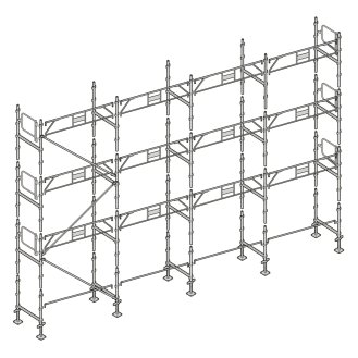 Échafaudage façadier 104 m² gardes corps AG104-Lire la description
