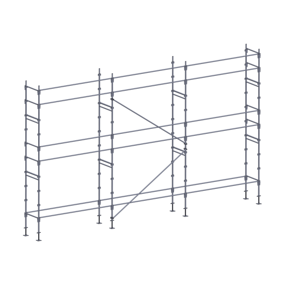 Échafaudage façadier 60 m² lisses Échafaudage façadier 60 m² lisses-Lire la description
