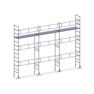 Échafaudage ES49 maçon 70 m² Garde-corps 1 niveau plancher-Lire la description