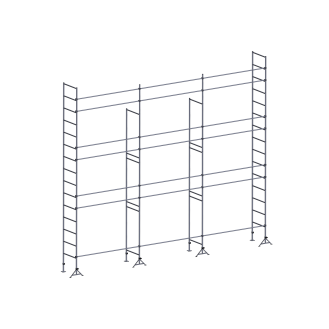 Échafaudage ES49 maçon 80 m² Lisses structure-Lire la description