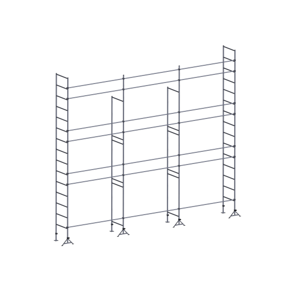 Échafaudage ES49 maçon 80 m² Lisses structure Échafaudage ES49 maçon 80 m² Lisses structure-Lire la description