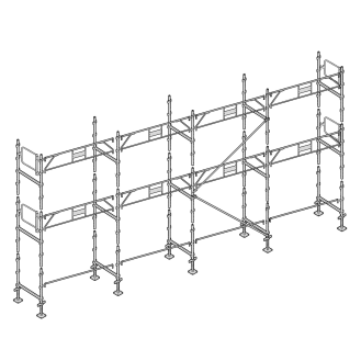 Échafaudage façadier 78 m² garde-corps AG78-Lire la description