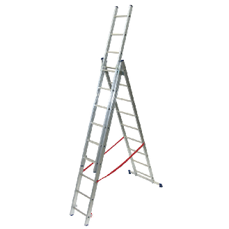 Échelle Universelle 3 plans adaptable aux escaliers 3 x 9 marches-Lire la description