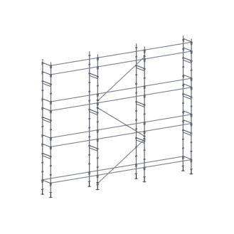 Échafaudage façadier 80 m² lisses-Lire la description