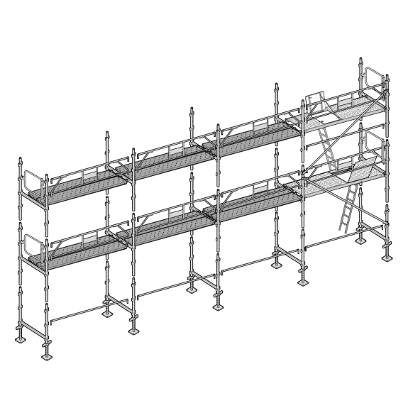 Échafaudage façadier 78 m² garde-corps planchers AGP78 Échafaudage façadier 78 m² garde-corps planchers AGP78-Lire la description