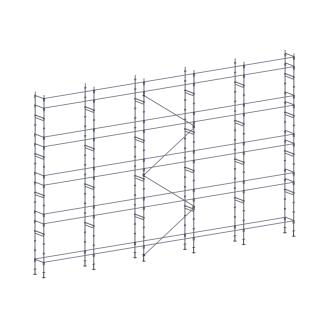 Échafaudage façadier 160 m² galvanisé-Lire la description