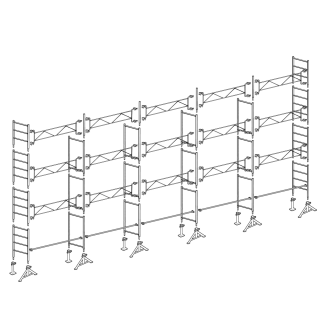 Échafaudage en acier galvanisé 128 m²-Lire la description