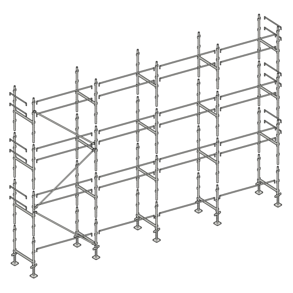Échafaudage façadier 104 m² lisses AL104 Échafaudage façadier 104 m² lisses AL104-Lire la description