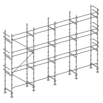 Échafaudage façadier 104 m² lisses AL104-Lire la description