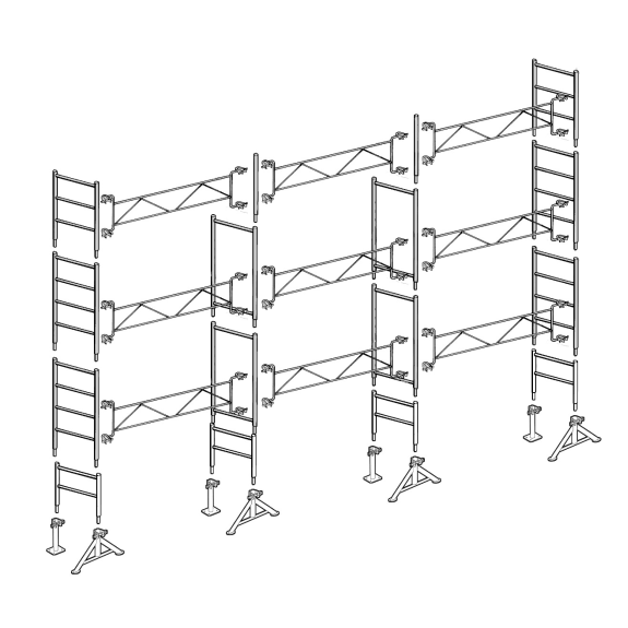 Échafaudage en acier galvanisé 70 m²-Lire la description