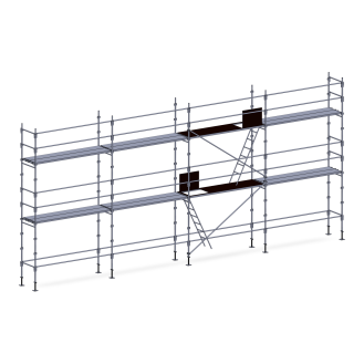 Échafaudage façadier 78 m² lisses planchers-Lire la description