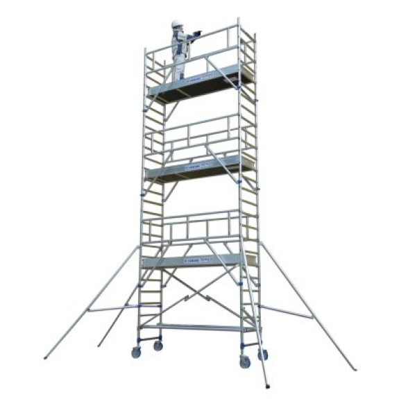 Échafaudage roulant aluminium TOTEM BOX 300 3m85 Échafaudage roulant aluminium TOTEM BOX 300 3m85-Lire la description