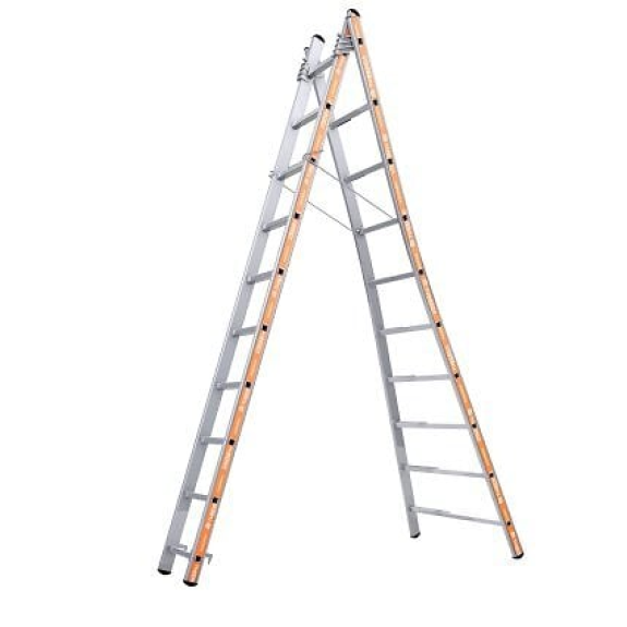 Échelle transformable PRONOR 2 plans 2 x 10 marches-Lire la description