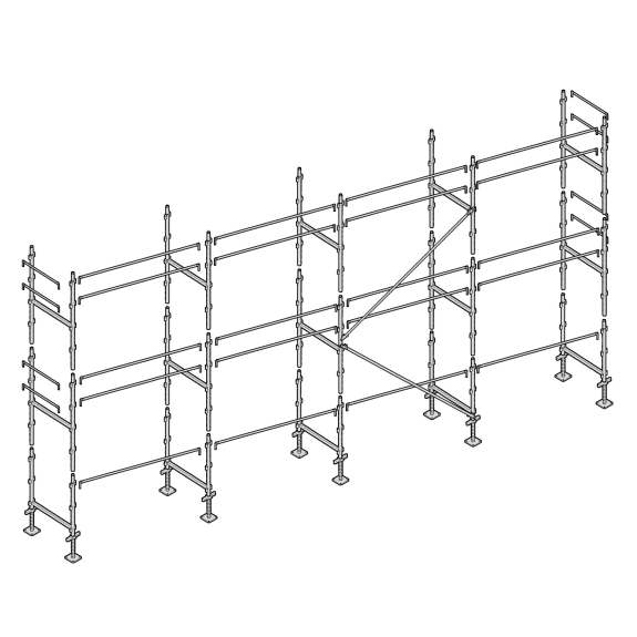 Échafaudage façadier 78 m² lisses AL78 Échafaudage façadier 78 m² lisses AL78-Lire la description