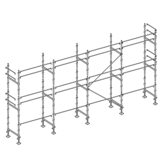 Échafaudage façadier 78 m² lisses AL78-Lire la description