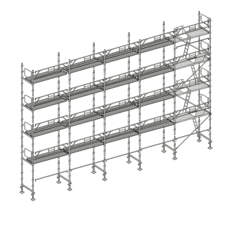 Echafaudage façadier 160 m² gardes corps planchers AGP160-Lire la description