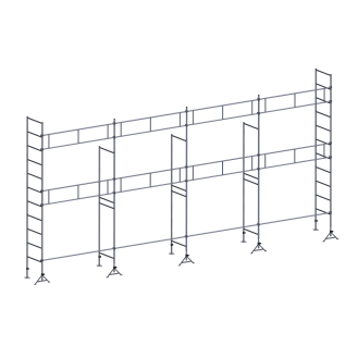 Échafaudage ES49 maçon 78 m² Garde-corps structure-Lire la description