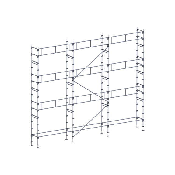 Échafaudage façadier 80 m² garde-corps Échafaudage façadier 80 m² garde-corps-Lire la description