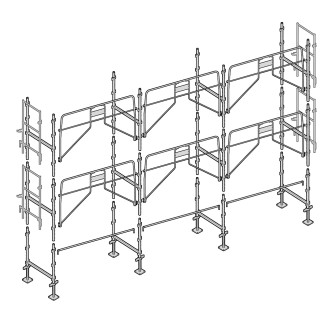 Échafaudage façadier 60 m² garde-corps sécurité-Lire la description