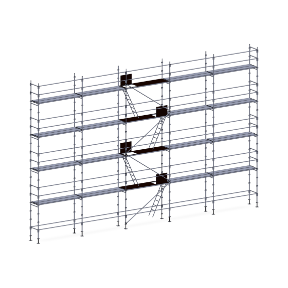 Echafaudage façadier 160 m² lisses planchers-Lire la description