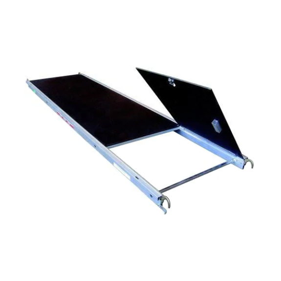 Plancher de travail en aluminium et bois avec trappe-Lire la description