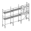 Échafaudage façadier 60 m² lisses planchers