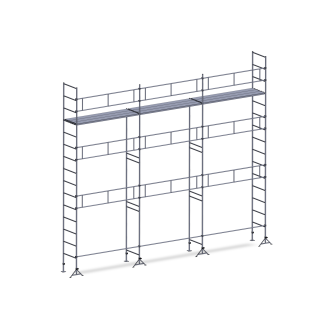 Échafaudage ES49 maçon 80 m² Garde-corps 1 niveau plancher-Lire la description
