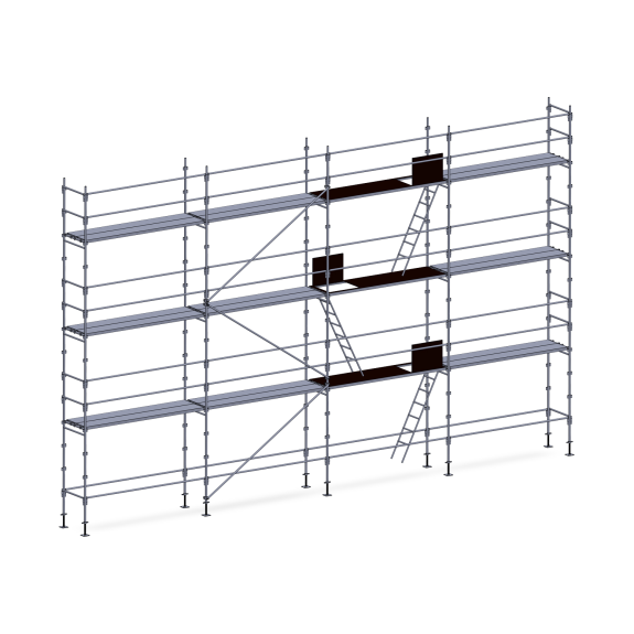 Echafaudage façadier 104 m² lisses planchers-Lire la description