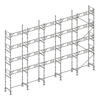 Echafaudage façadier 160 m² gardes corps AG160-Lire la description