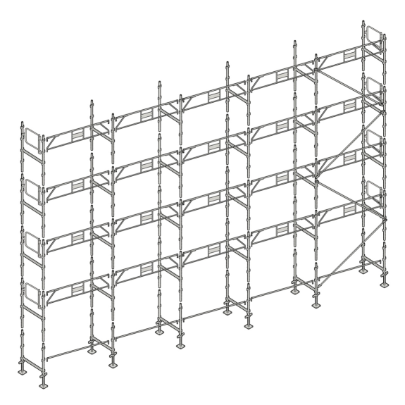 Echafaudage façadier 160 m² gardes corps AG160-Lire la description