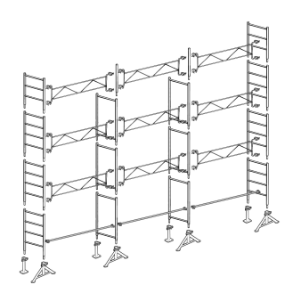 Échafaudage en acier galvanisé 80 m²-Lire la description
