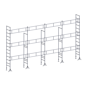 Échafaudage ES49 maçon 91 m² Garde-corps Structure-Lire la description