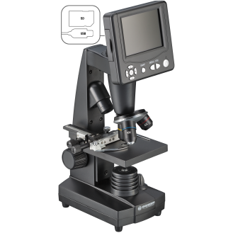 BRESSER Microscopio de enseñanza LCD 8.9cm (3.5")-Leer más