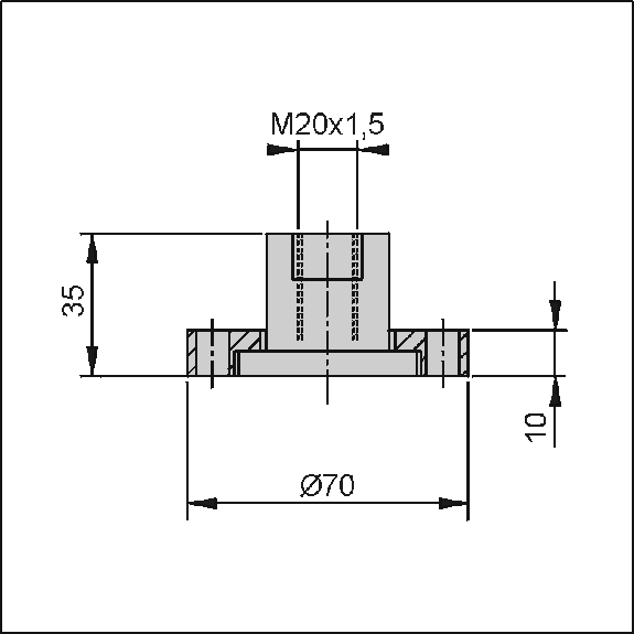 Accouplement pour tige de vérin M20x1,5, flottant, en acier zingué-Lire la description