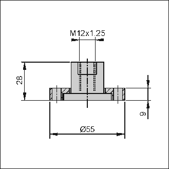 Accouplement pour tige de vérin M12x1,25, flottant, en acier zingué-Lire la description
