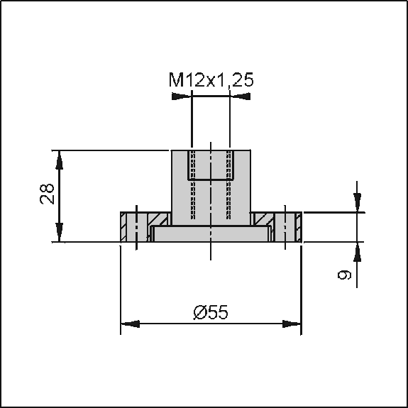 Accouplement pour tige de vérin M12x1,25, flottant, en acier zingué Accouplement pour tige de vérin M12x1,25, flottant, en acier zingué-Lire la description