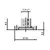 Accouplement pour tige de vérin M27x2, flottant, en acier zingué