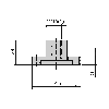 Accouplement pour tige de vérin M16x1,5, flottant, en acier zingué