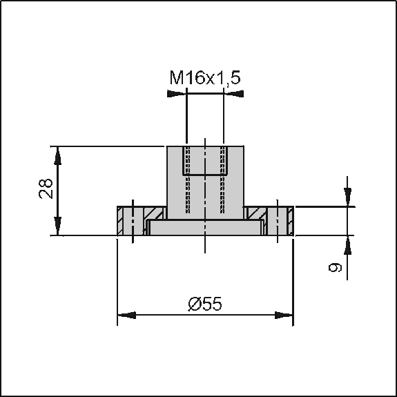 Accouplement pour tige de vérin M16x1,5, flottant, en acier zingué Accouplement pour tige de vérin M16x1,5, flottant, en acier zingué-Lire la description